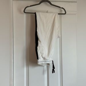 LuLaRoe Size Small Solid Off White Black Stripe Jax Jogger Sweatpants